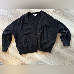 Time and Tru Women's Dark Cardigan Sweater